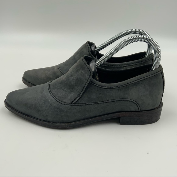 FREE People Gray Brady Leather Western Loafers. Size 37. - Picture 4 of 9